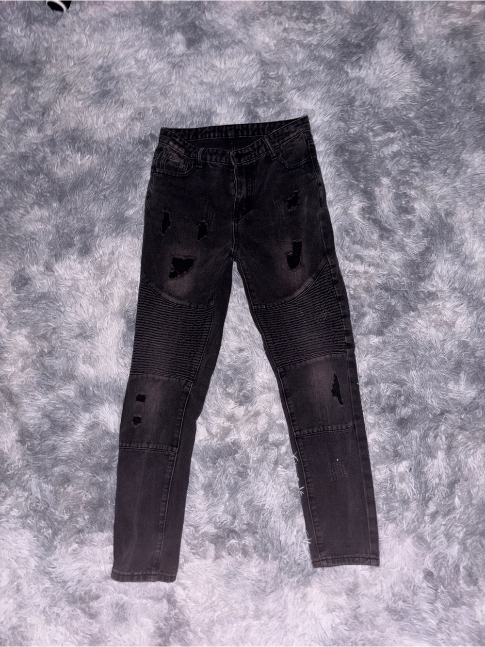 Black Distressed Jeans Size 15Y